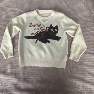 SHEIN Beige Ribbed Sweater with Textured Collar